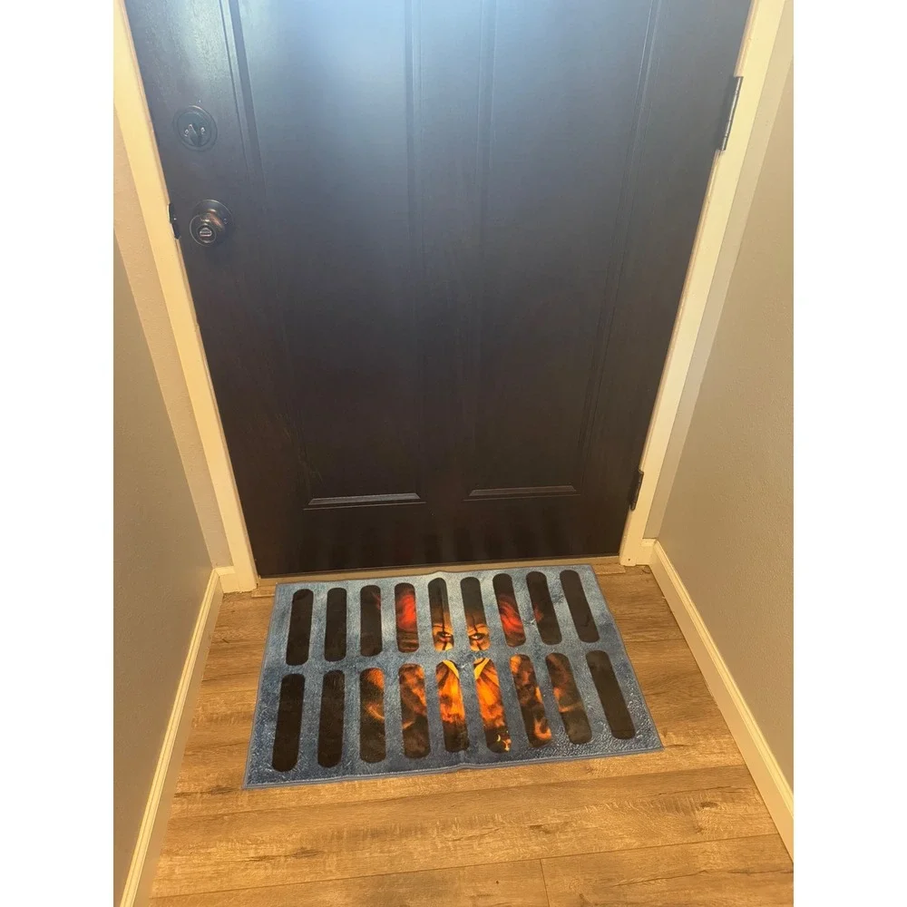 Halloween IT Stephen King Clown Pennywise Storm Drain Doormat 30x22 New MSRP $30